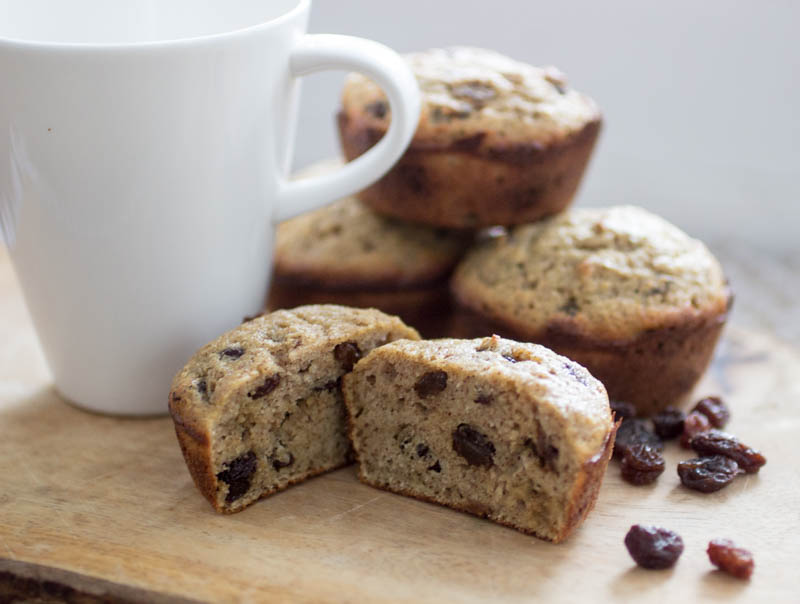 Cinnamon Raisin Coconut Flour Muffins | The Radiant Life Blog