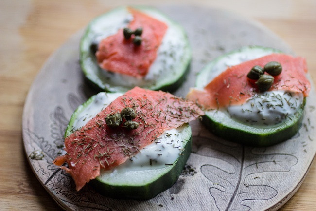 Smoked Salmon Cucumber Bites | Radiant Life Blog